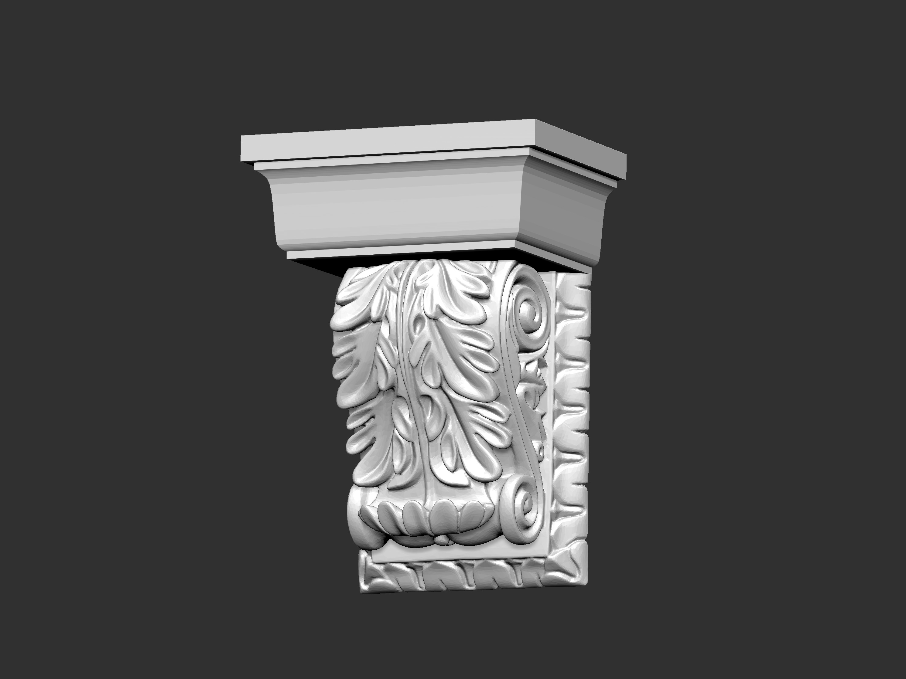 Corbel Decorative architecture classical decoration 3D print model_5