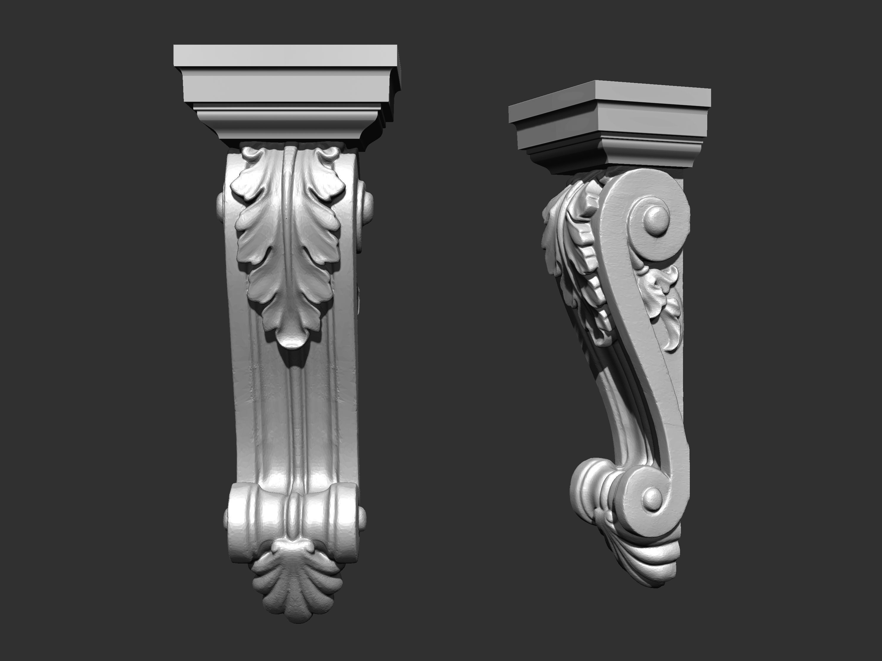 Corbel Decorative architecture classical decoration 3D print model_30