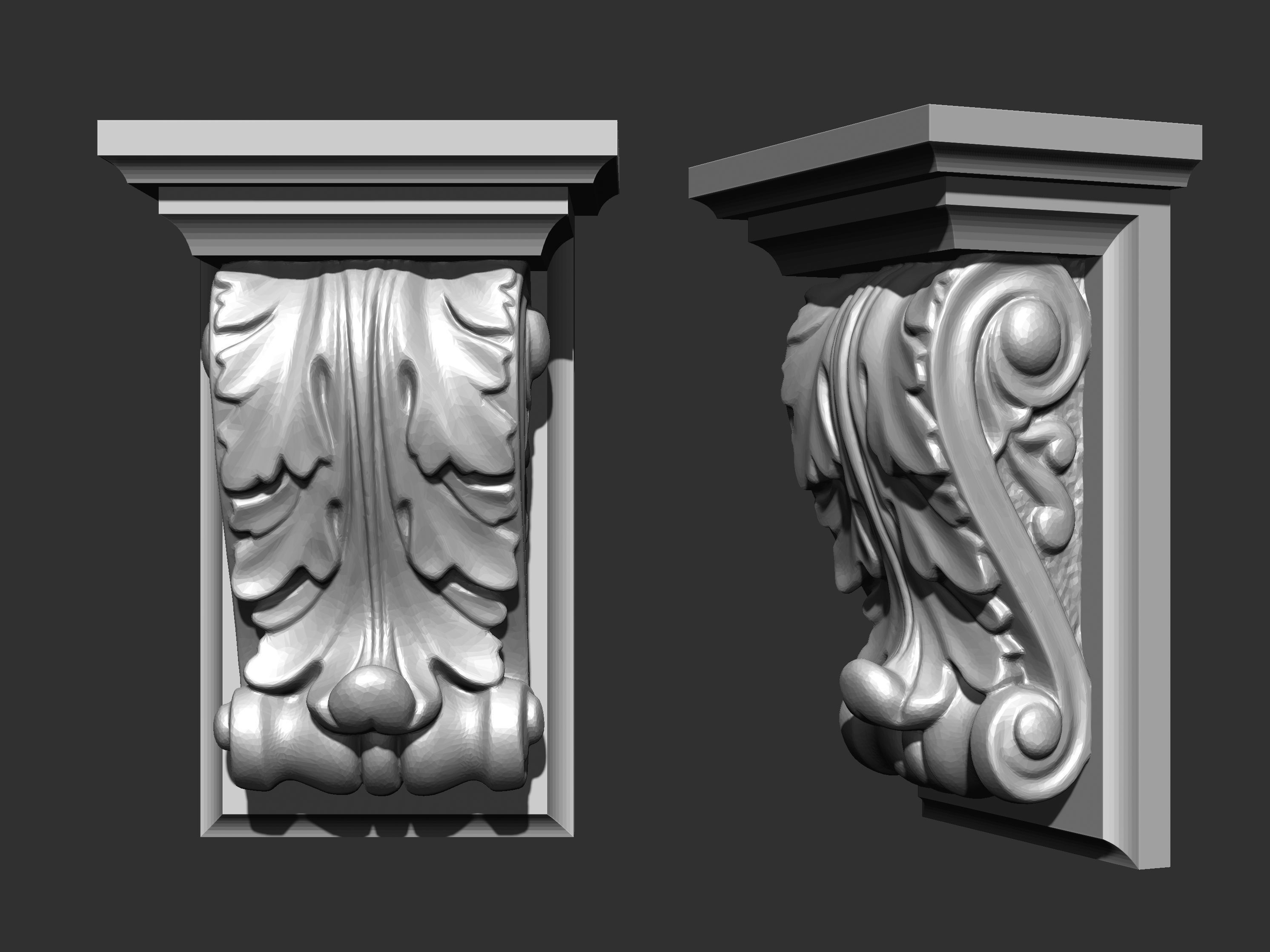 Corbel Decorative architecture classical decoration 3D print model_23