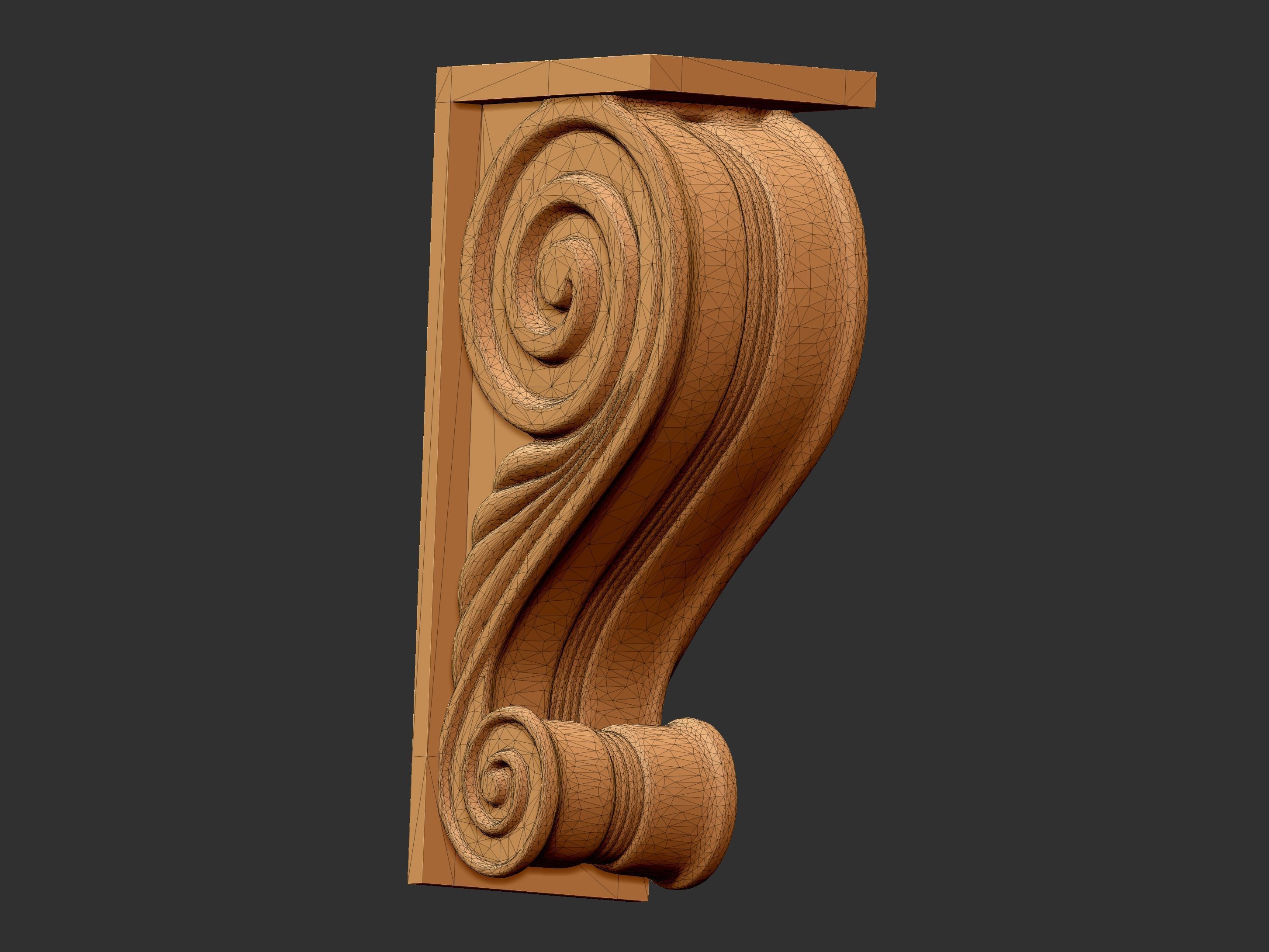 Corbel Decorative architecture classical decoration 3D print model_11