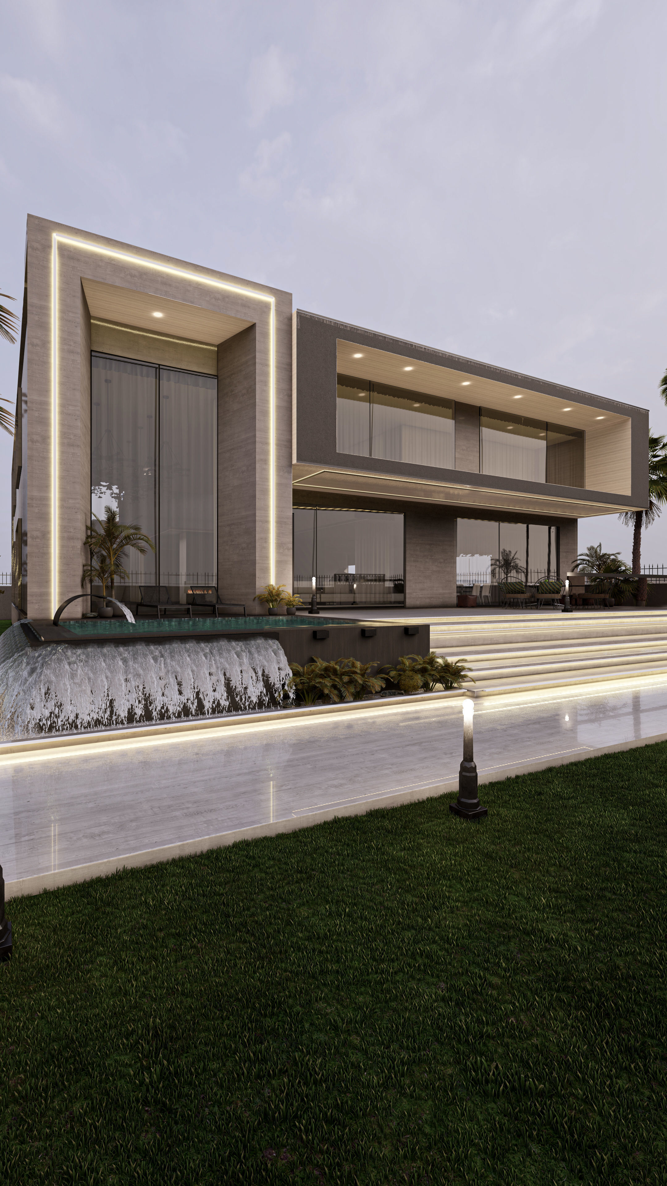 Luxury Modern Villa 3D Model Detailed Interior Exterior Design 3D model_9