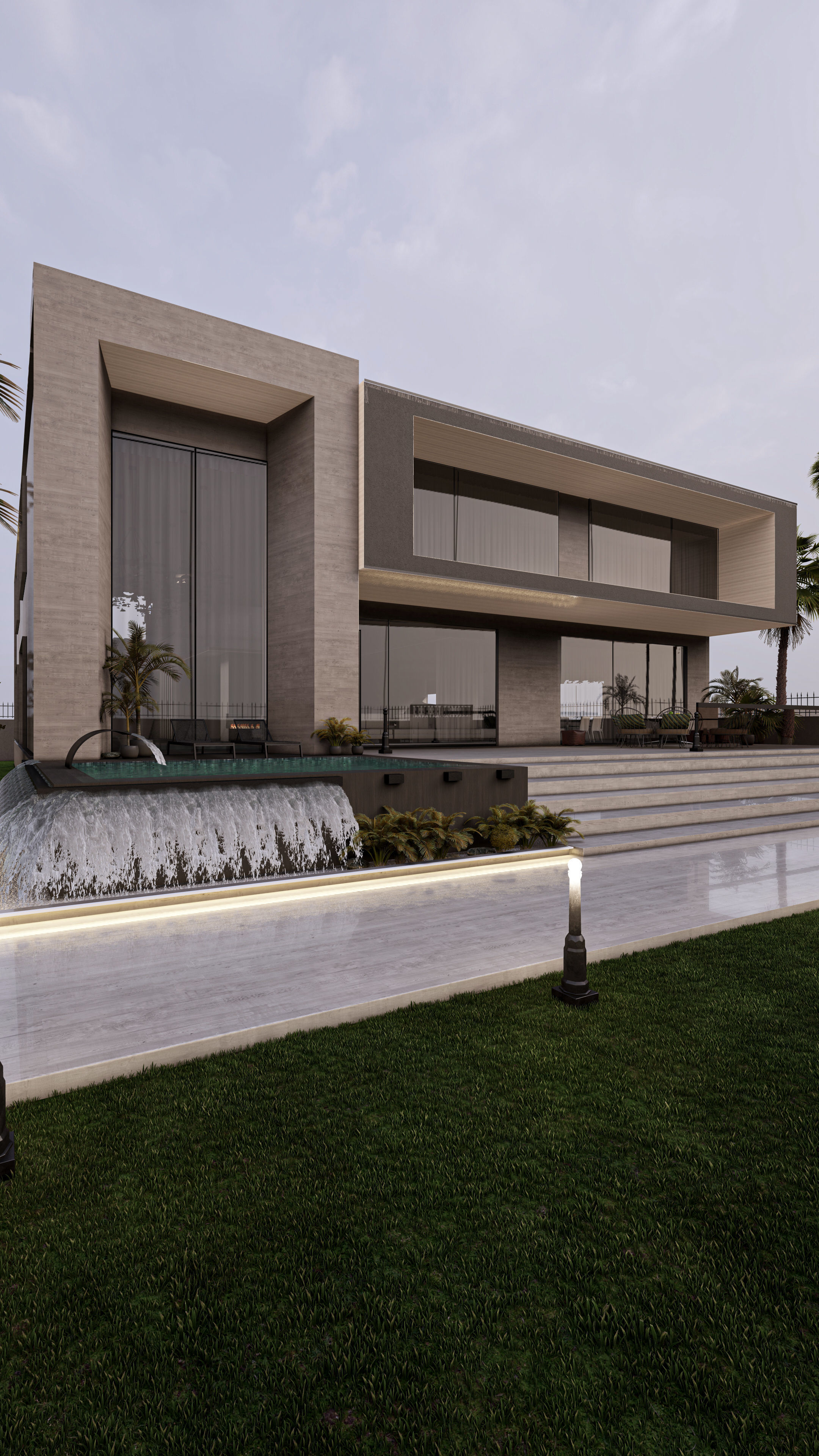 Luxury Modern Villa 3D Model Detailed Interior Exterior Design 3D model_12