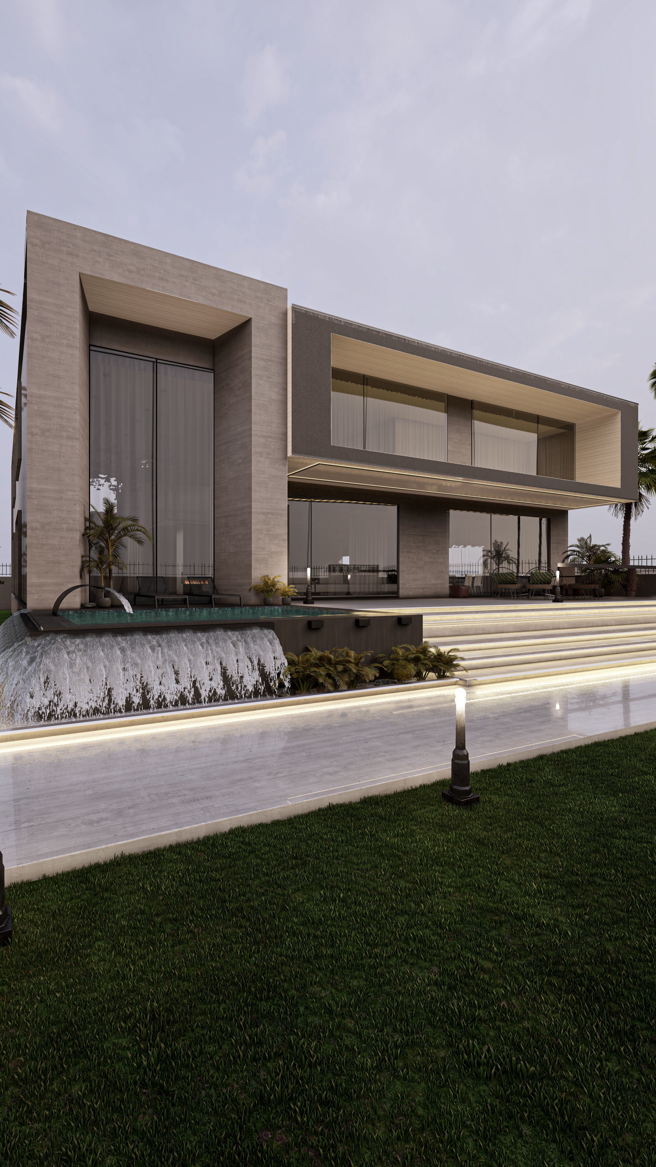 Luxury Modern Villa 3D Model Detailed Interior Exterior Design 3D model_8