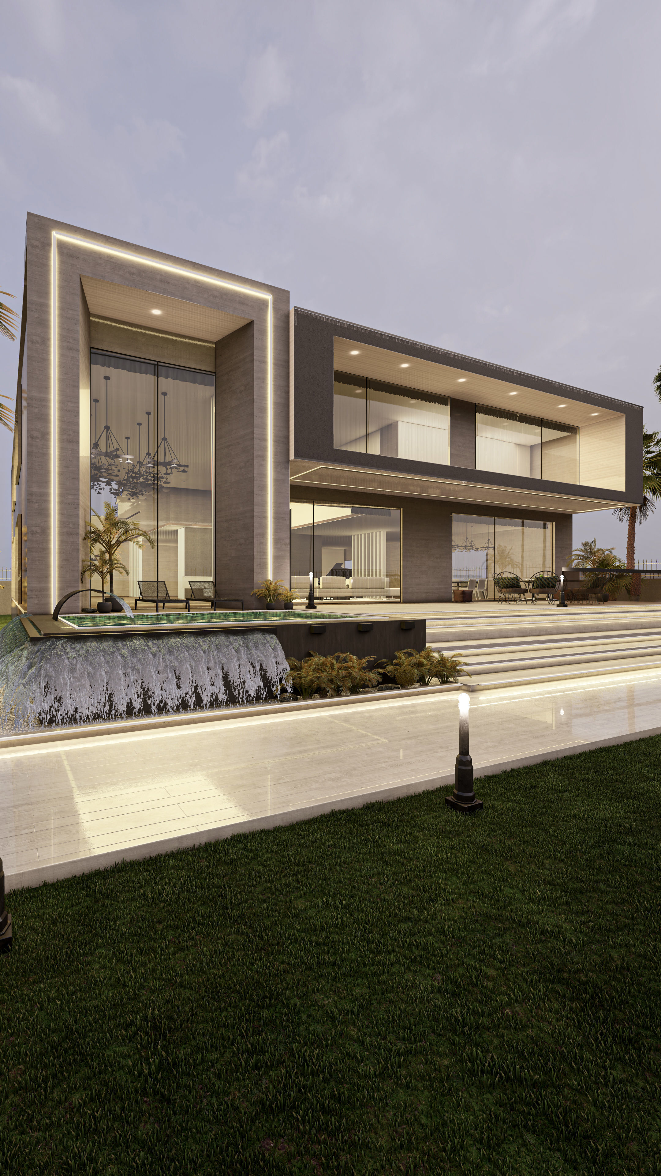 Luxury Modern Villa 3D Model Detailed Interior Exterior Design 3D model_11