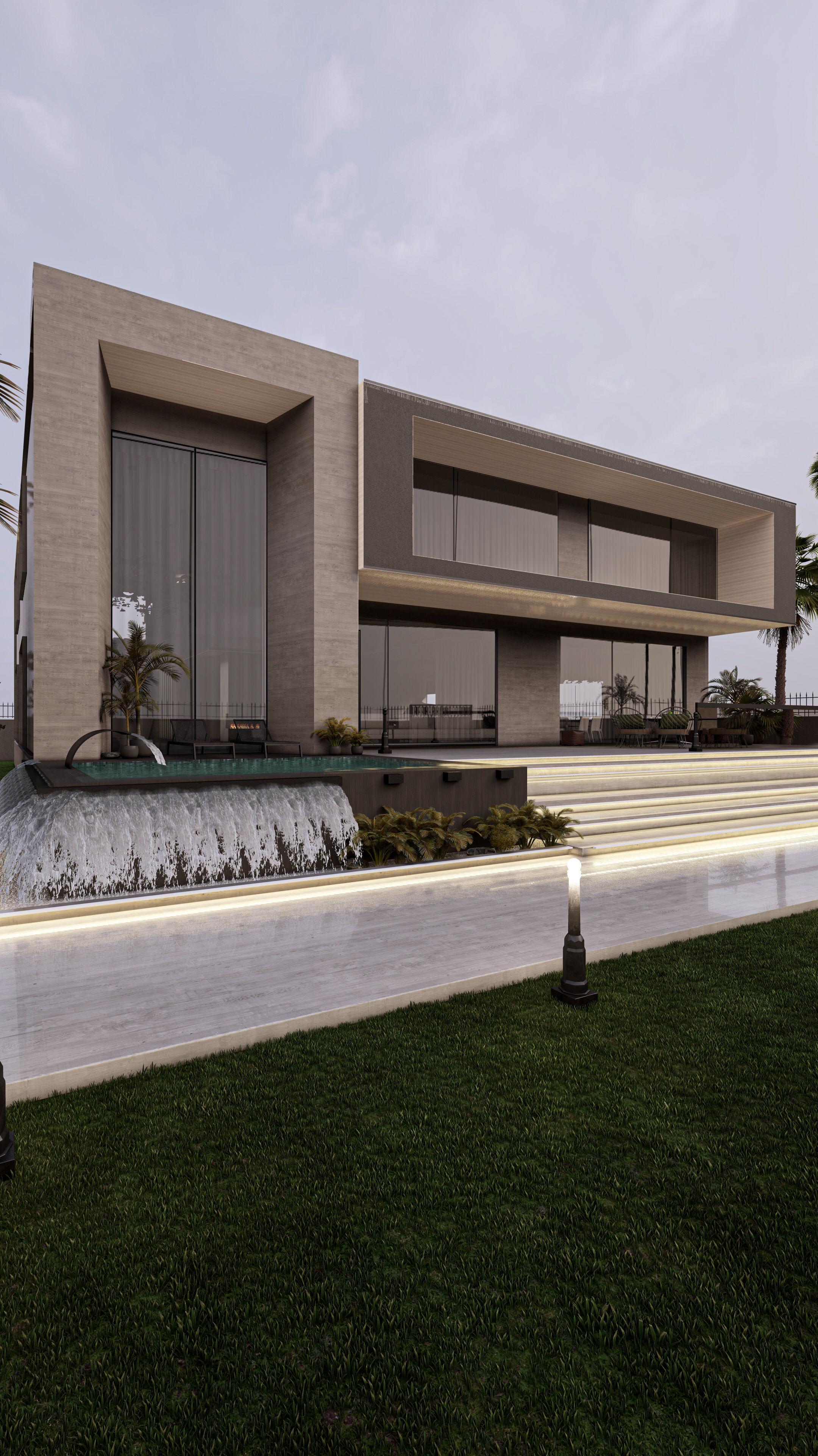 Luxury Modern Villa 3D Model Detailed Interior Exterior Design 3D model_7