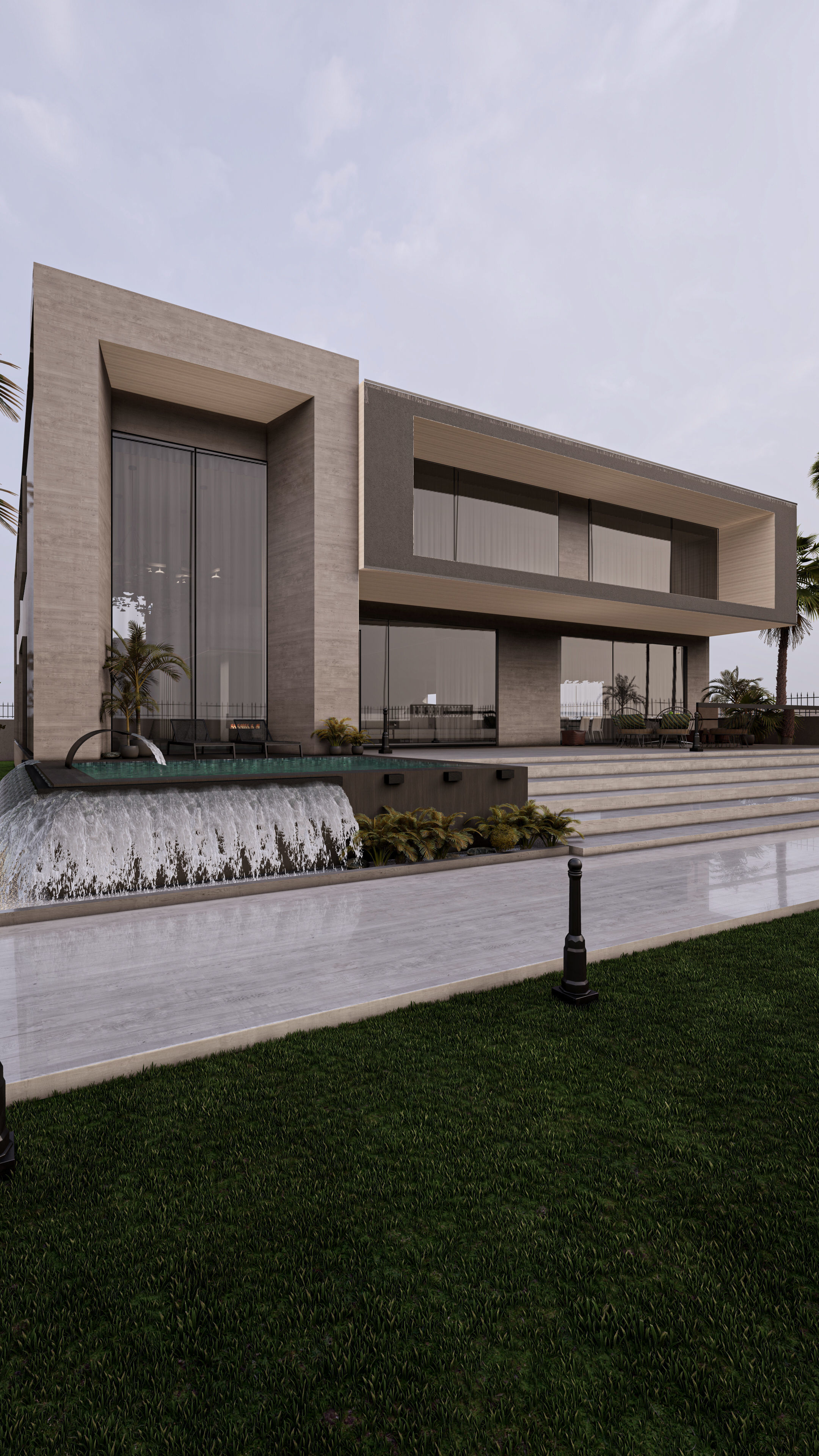Luxury Modern Villa 3D Model Detailed Interior Exterior Design 3D model_16