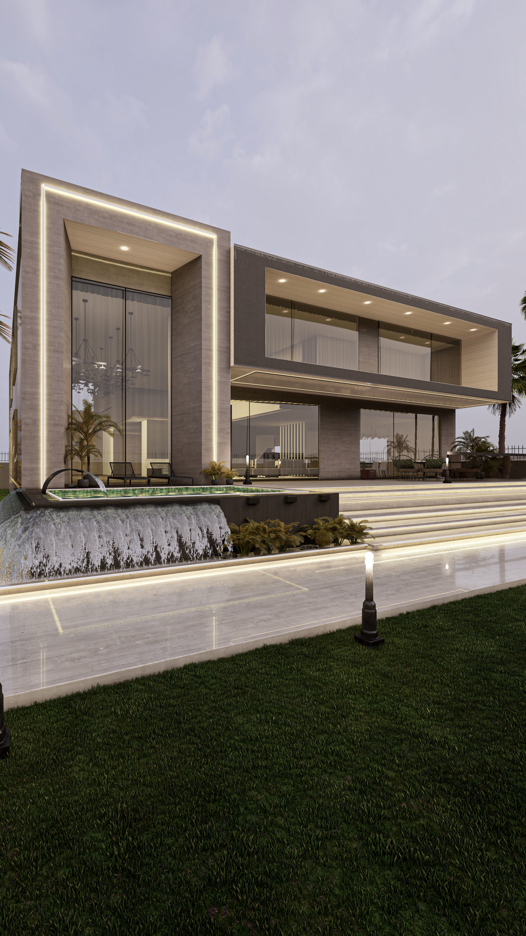 Luxury Modern Villa 3D Model Detailed Interior Exterior Design 3D model_10