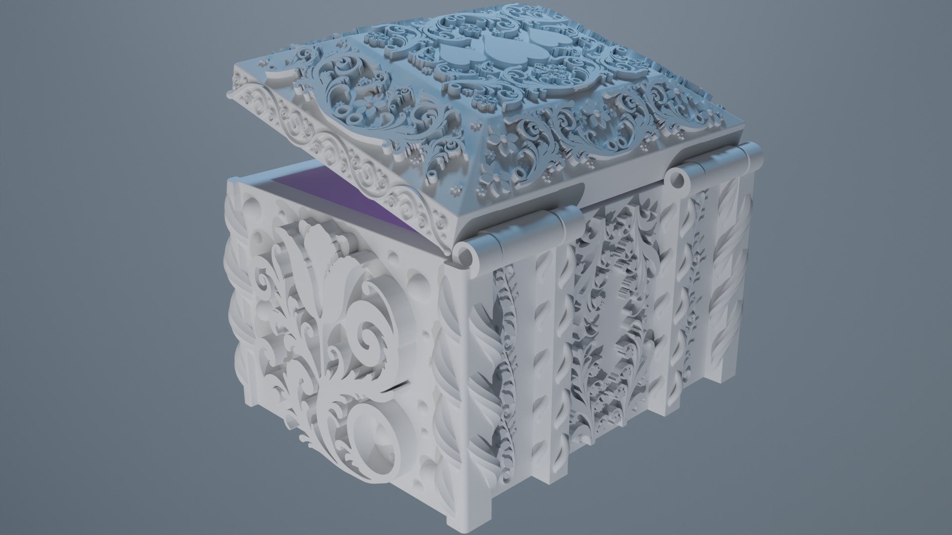 Jewelry box 3D print model_11