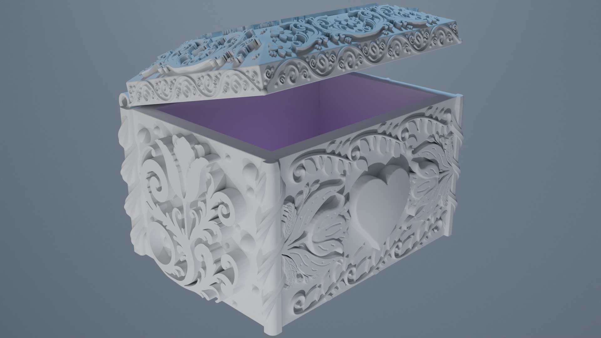 Jewelry box 3D print model_7