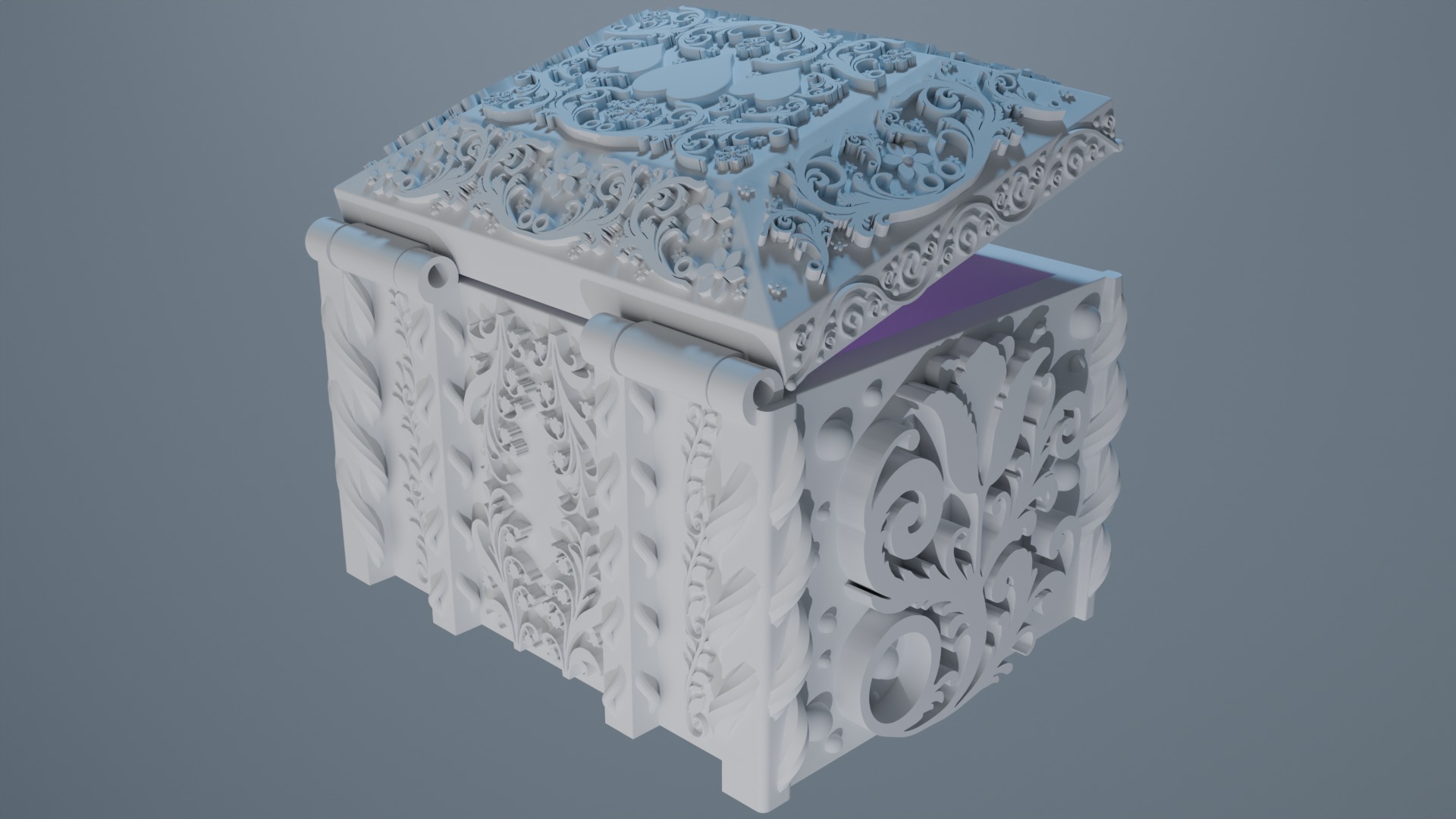 Jewelry box 3D print model_9