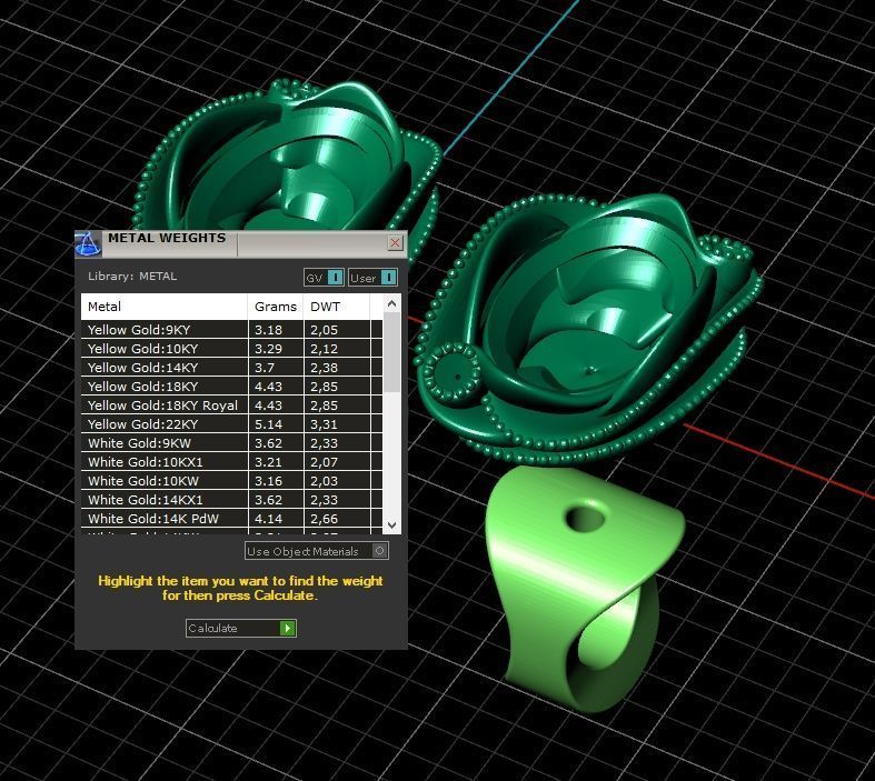 set ring 3 stone and stud earrings 1452 3D Model Collection_19