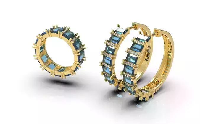 Ring and Earring 3d Model