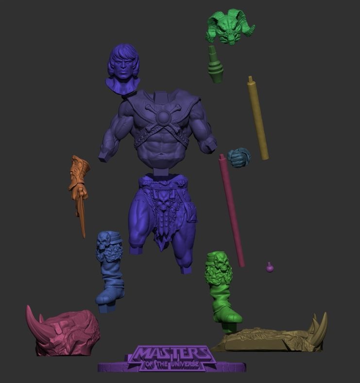 Faker MOTU realistic version character 3 scales masters universe 3D print model_1