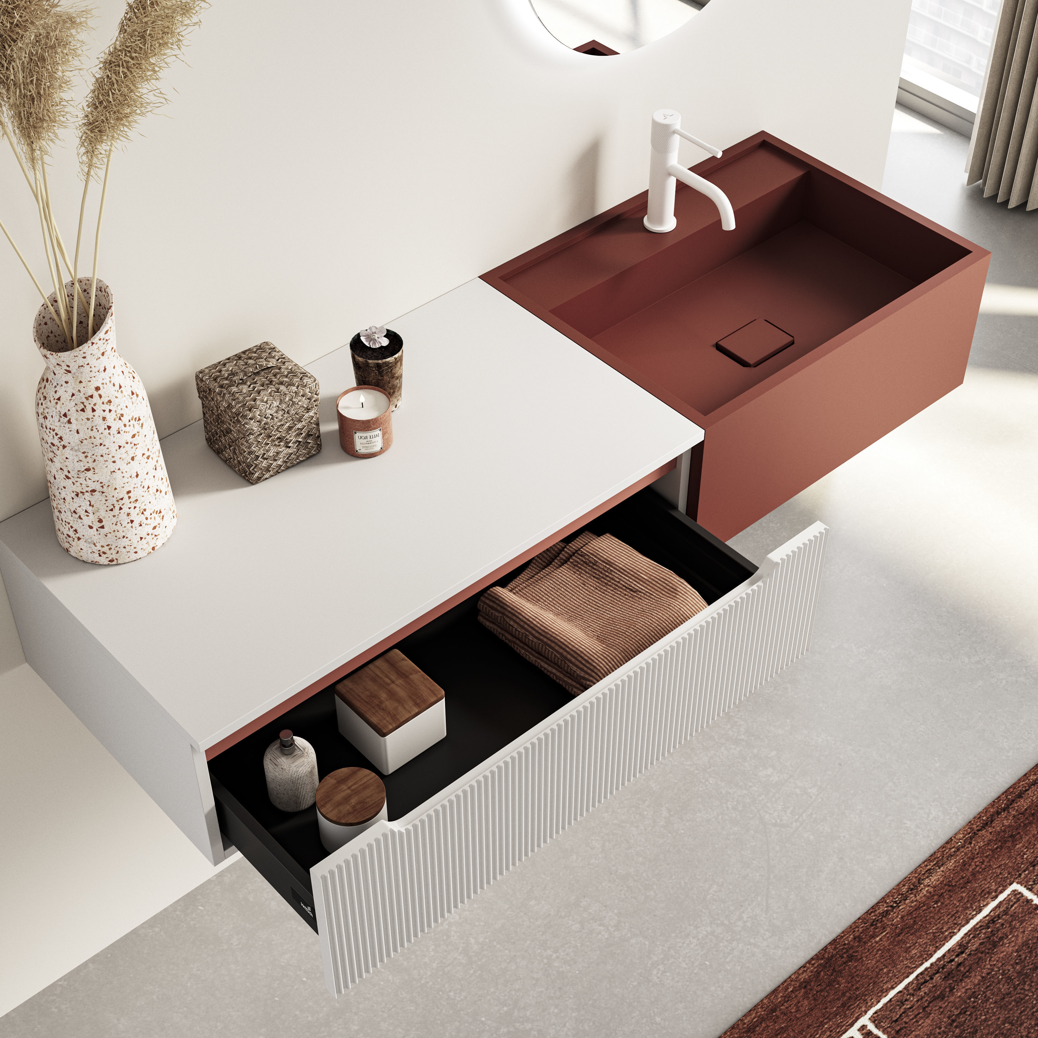 Mueble modular ranurado 3D model_2