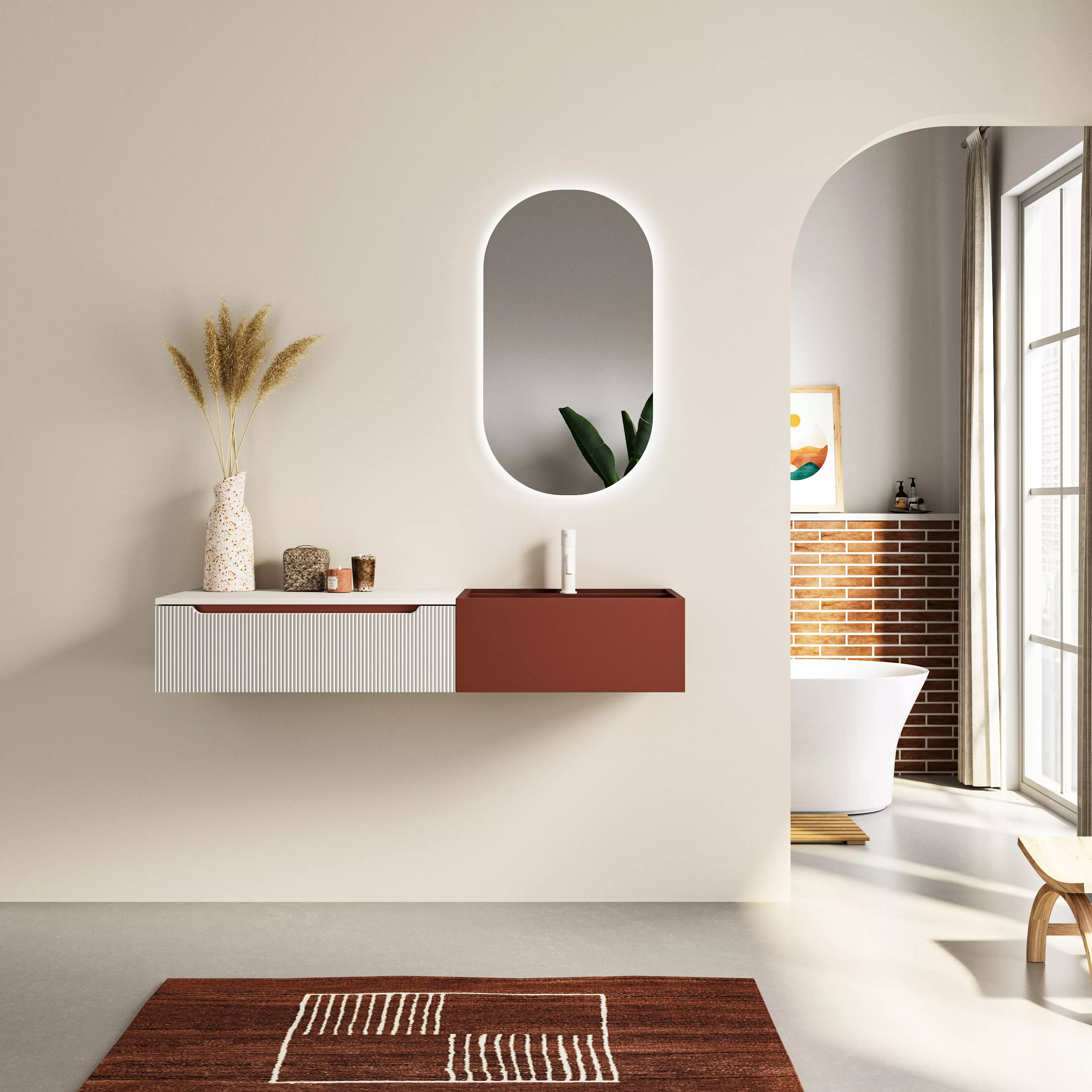 Mueble modular ranurado 3D model_0