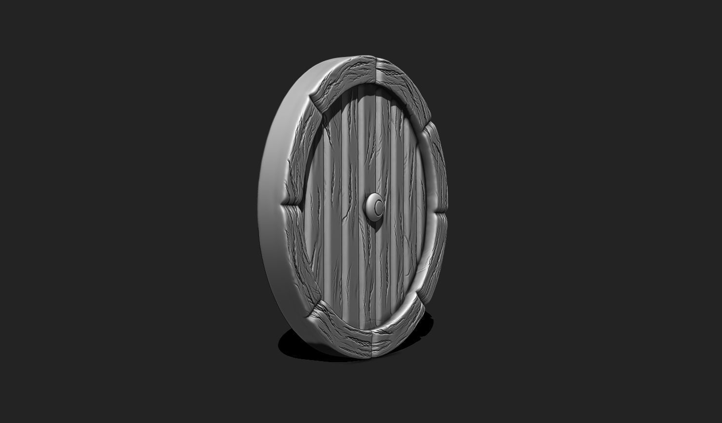 Hobbits Door STL 3D Print - Middle Earth - Fantasy 3D print model_3