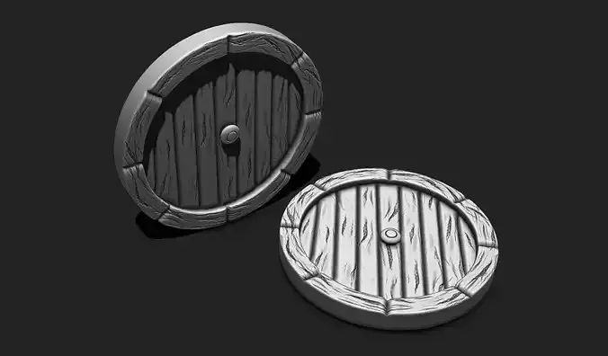 Hobbits Door STL 3D Print - Middle Earth - Fantasy 3D print model