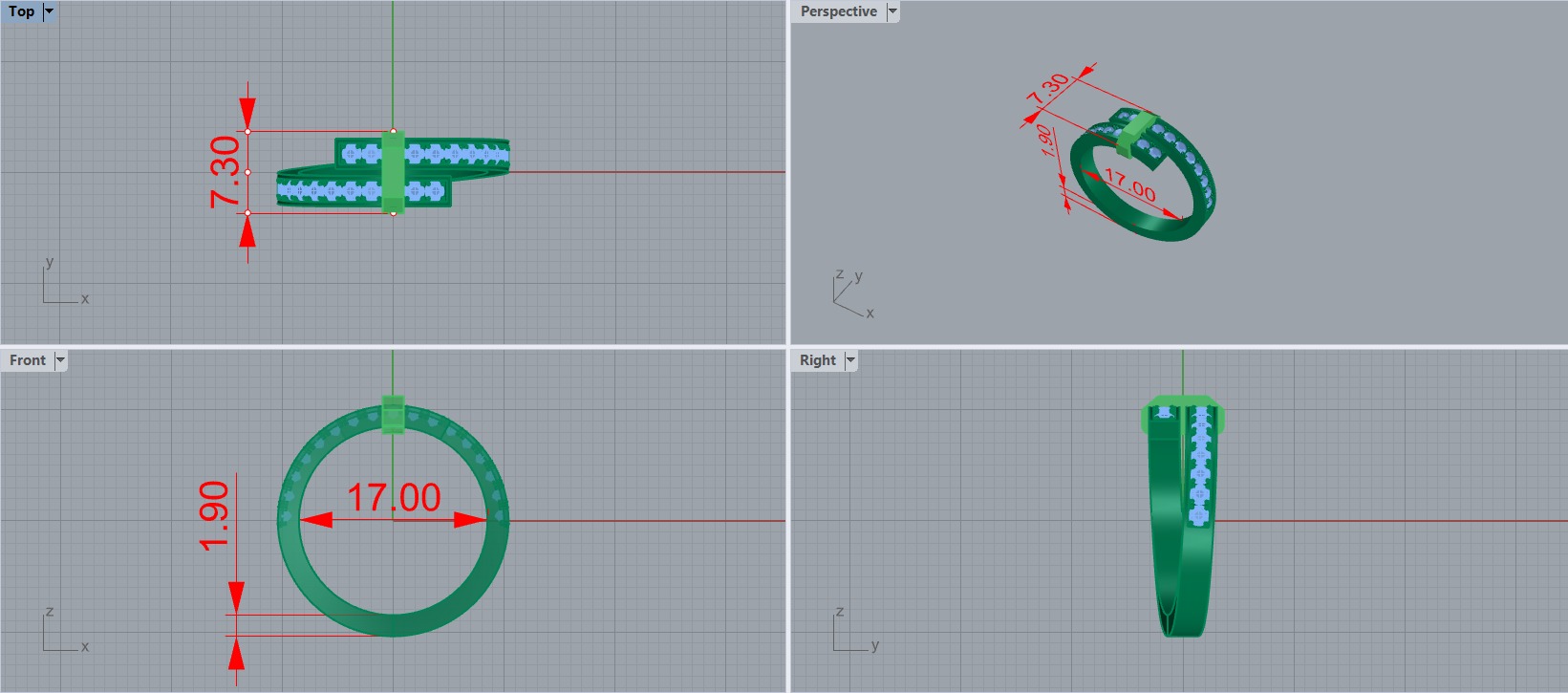 Tiffany Ring 002 3d Model 3D print model_3
