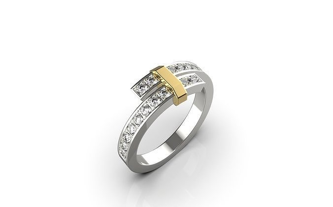 Tiffany Ring 002 3d Model 3D print model