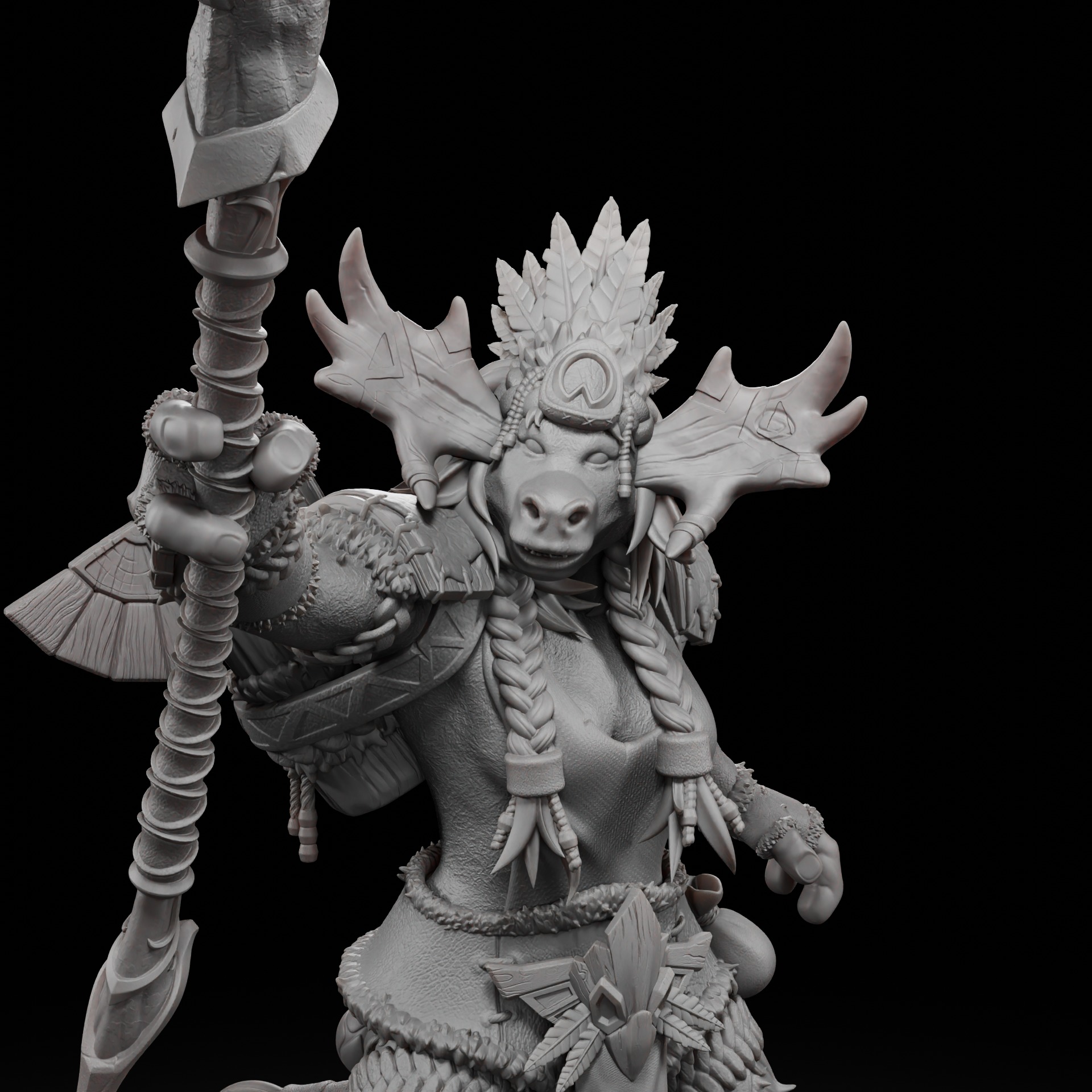Tauren Highmountain Druid - World of Warcraft 3D print model_4