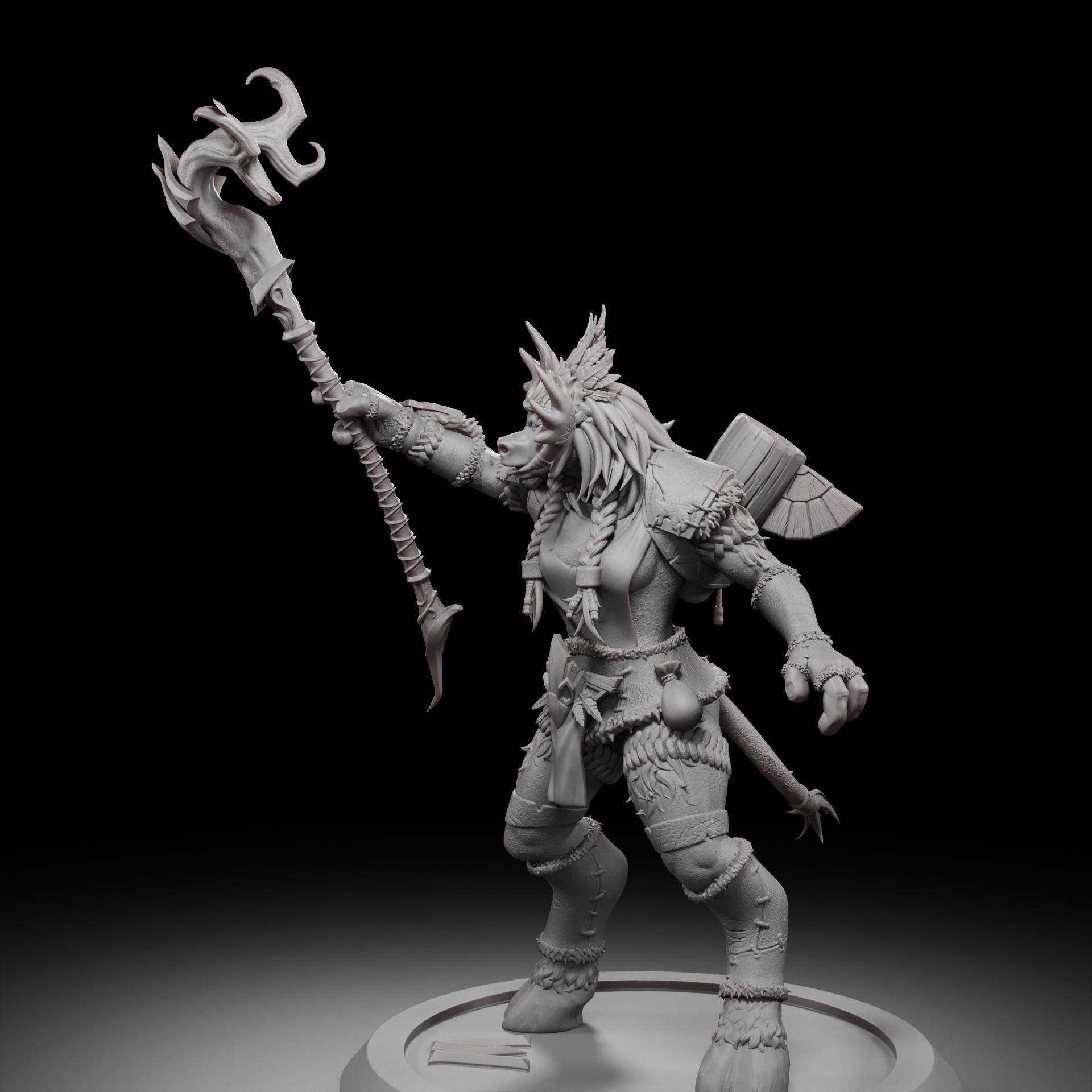 Tauren Highmountain Druid - World of Warcraft 3D print model_1