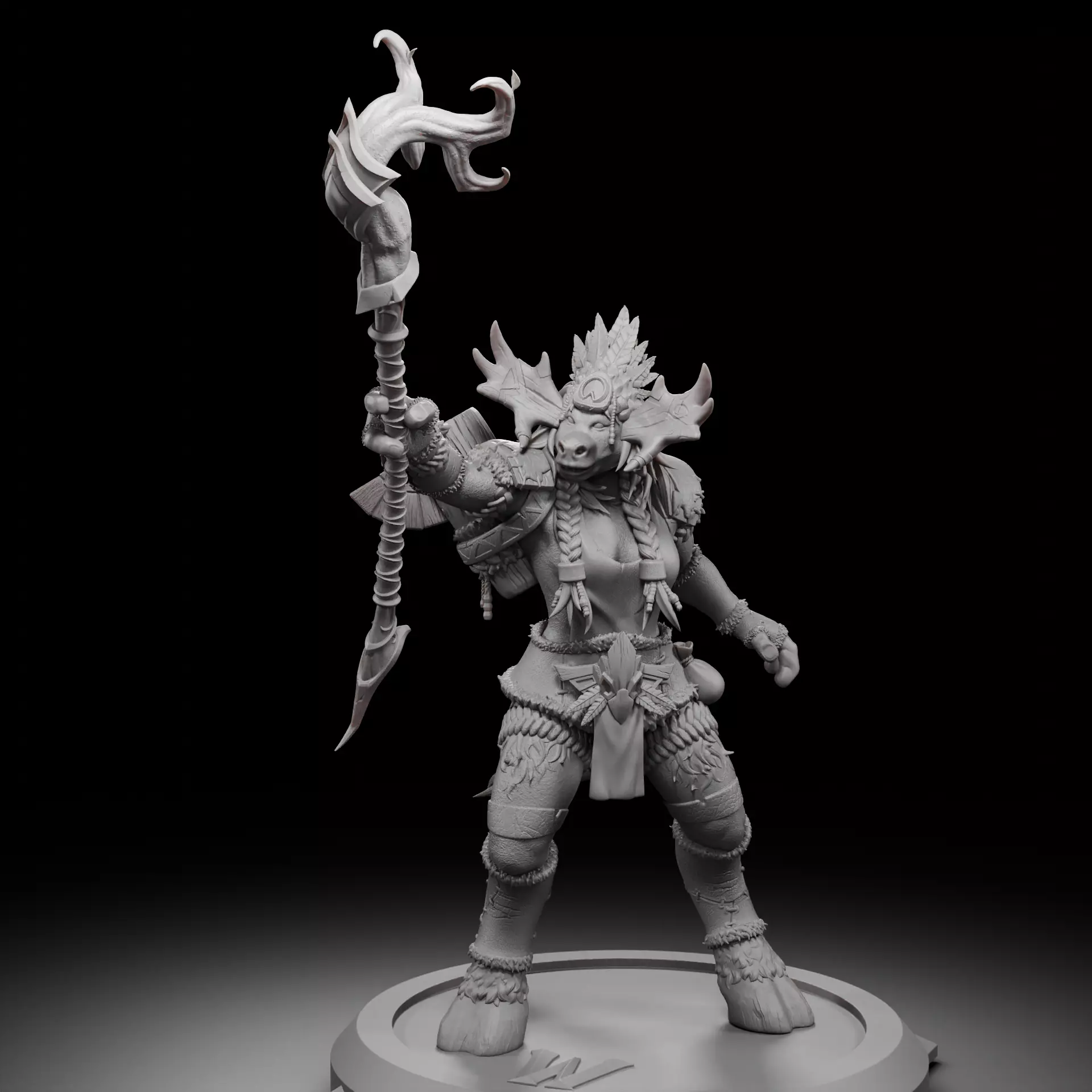 Tauren Highmountain Druid - World of Warcraft 3D print model_0