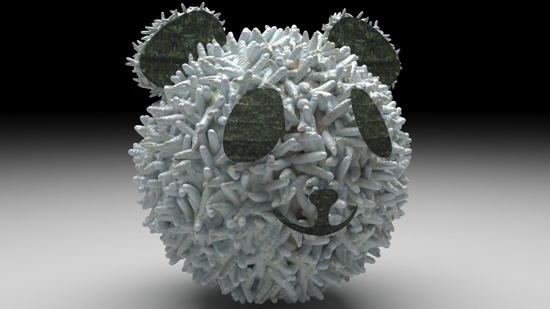 Panda Onigiri 3D model_5