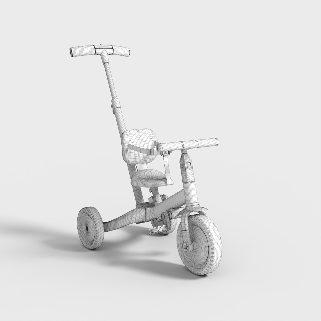 TODDLER TRICYCLE Low-poly 3D model_7
