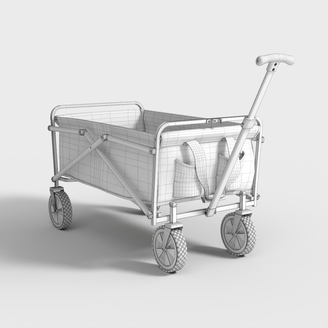 HEAVY DUTY FOLDABLE CART Low-poly 3D model_6