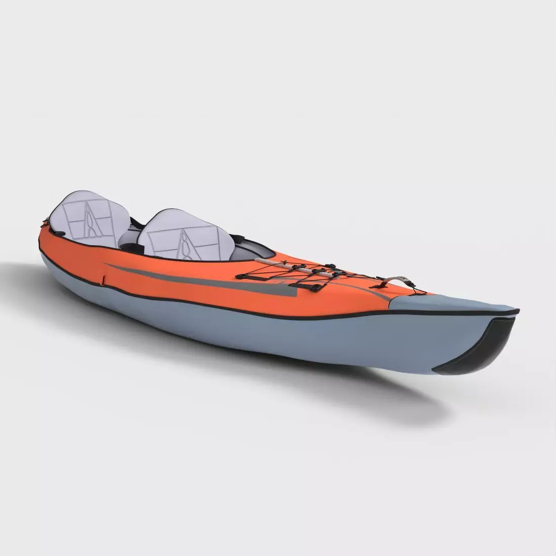 INFLATABLE KAYAK Low-poly 3D model