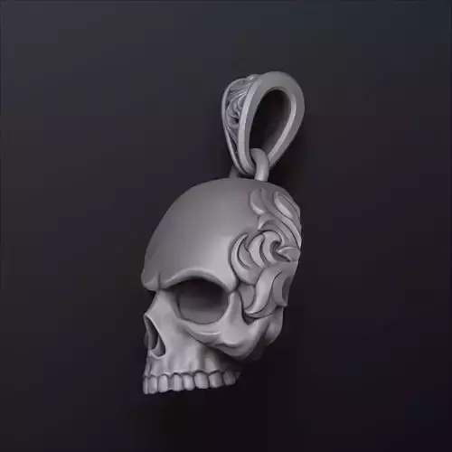 Ornamental Skull Pendant