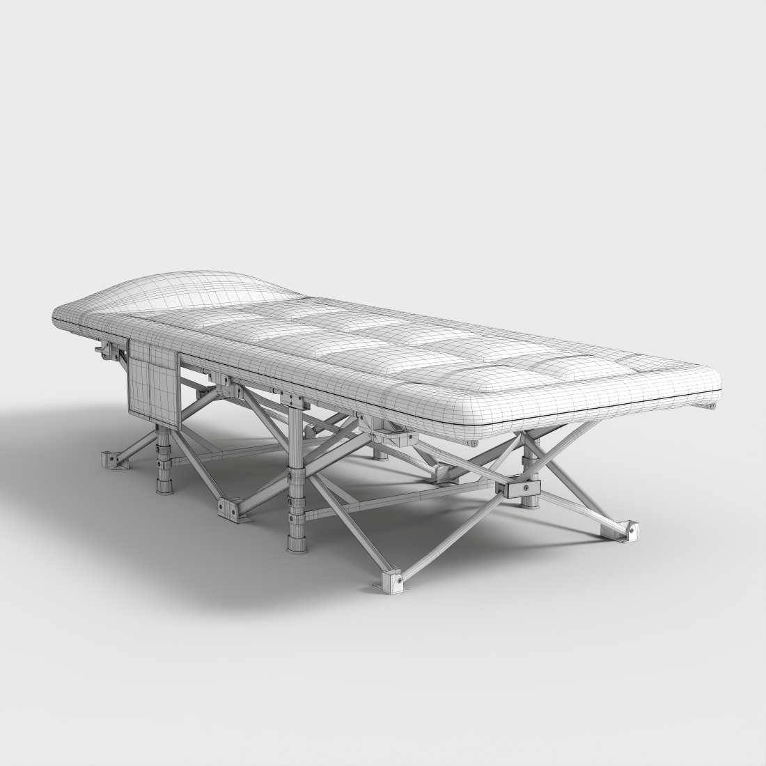 CAMPING COT Low-poly 3D model_8
