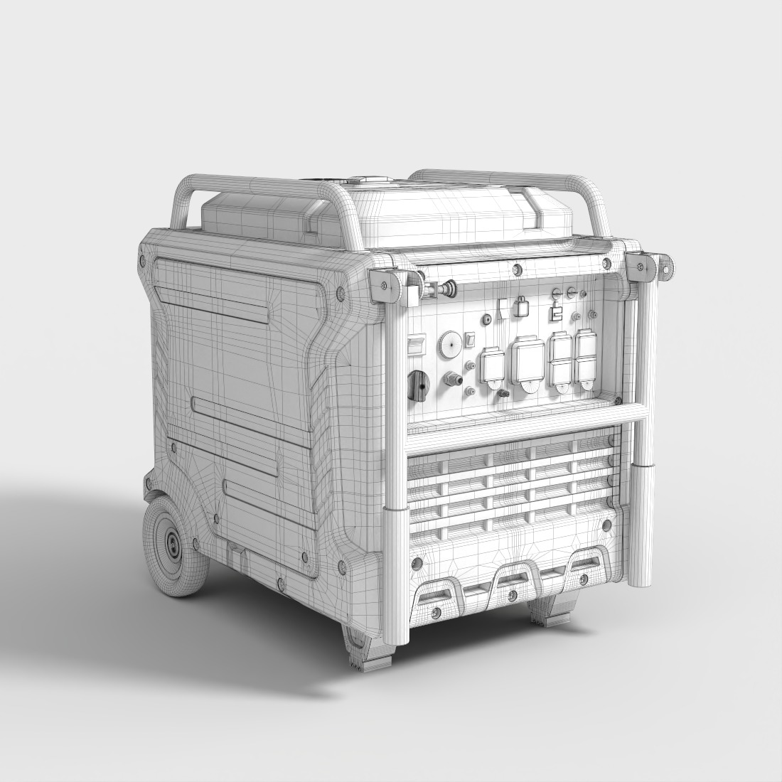 PORTABLE GENERATOR Low-poly 3D model_8