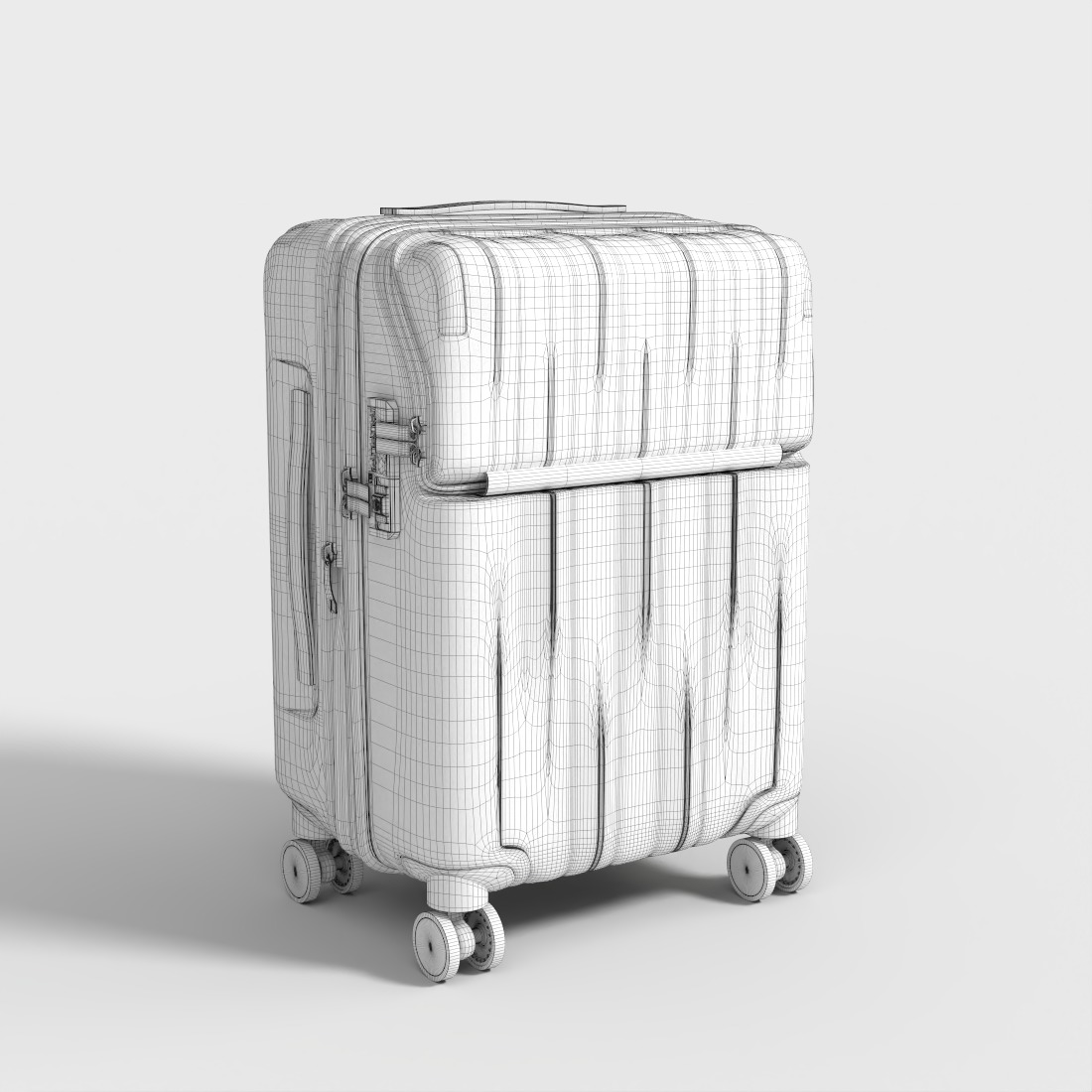 TRAVEL SUITCASE Low-poly 3D model_6