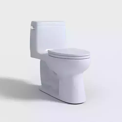 ONE-PIECE ELONGATED TOILET Low-poly 3D model