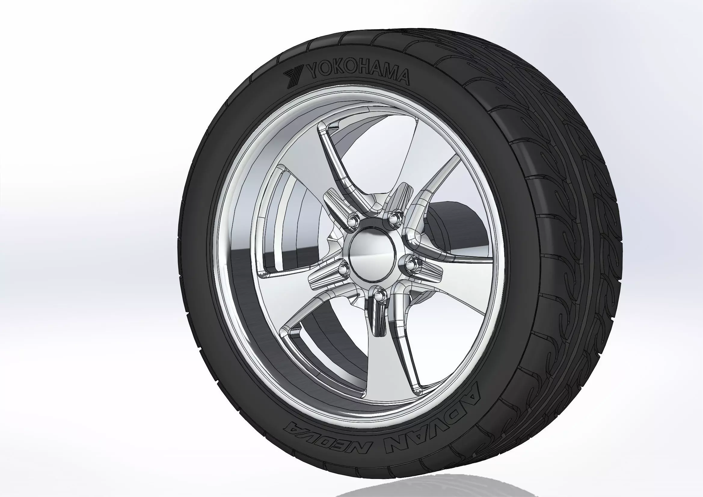 Custom wheels Budnik G5 18inch for scale model 3D print model