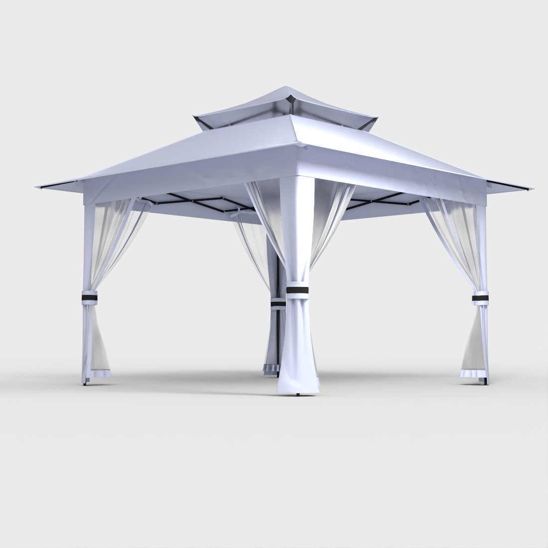PATIO GAZEBO Low-poly 3D model_4