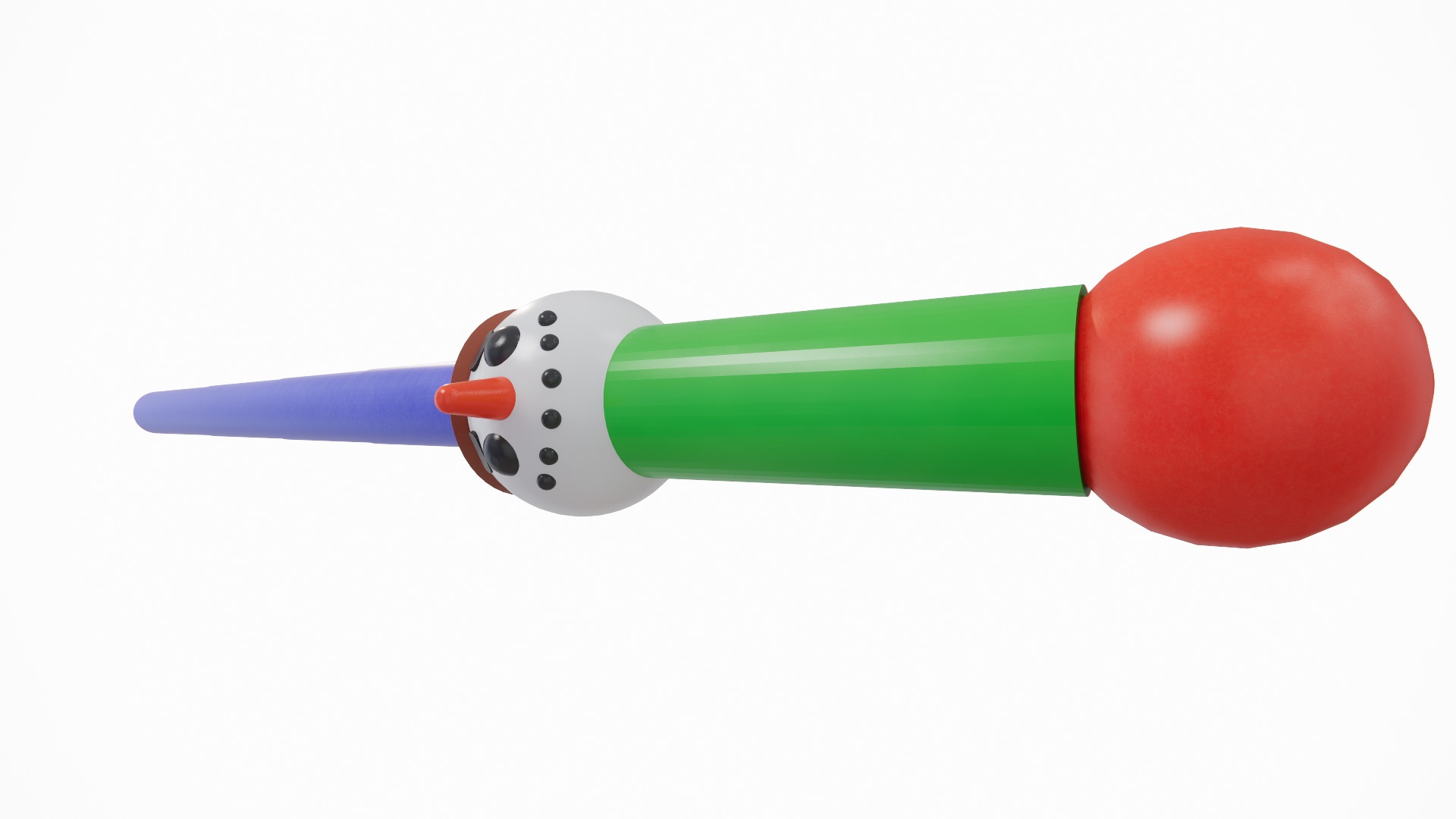 Retractable Snowman sword - Print in Place 3D print model_9