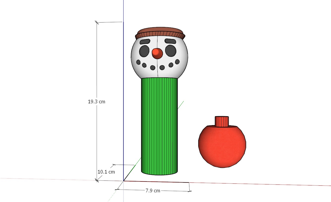Retractable Snowman sword - Print in Place 3D print model_19