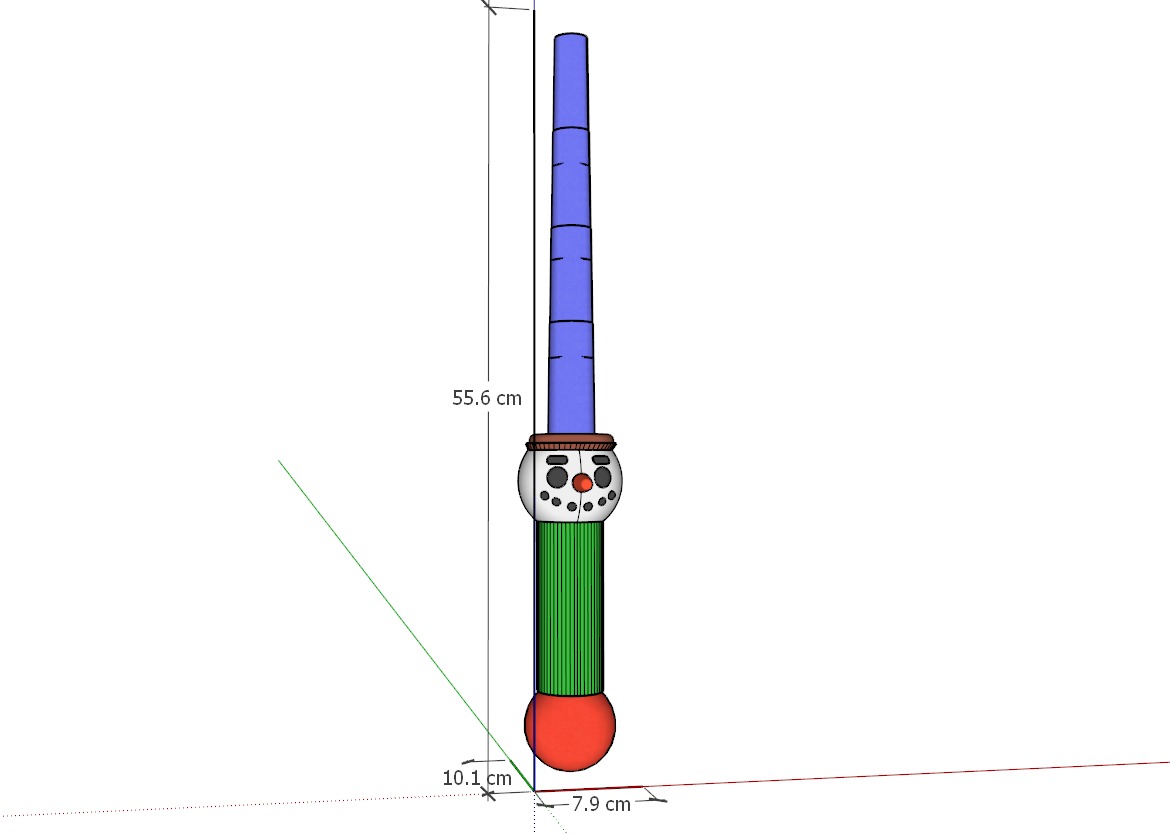 Retractable Snowman sword - Print in Place 3D print model_20
