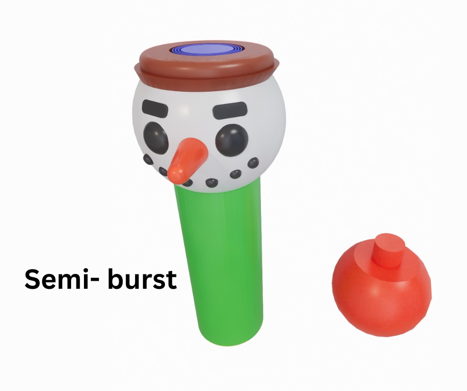 Retractable Snowman sword - Print in Place 3D print model_15