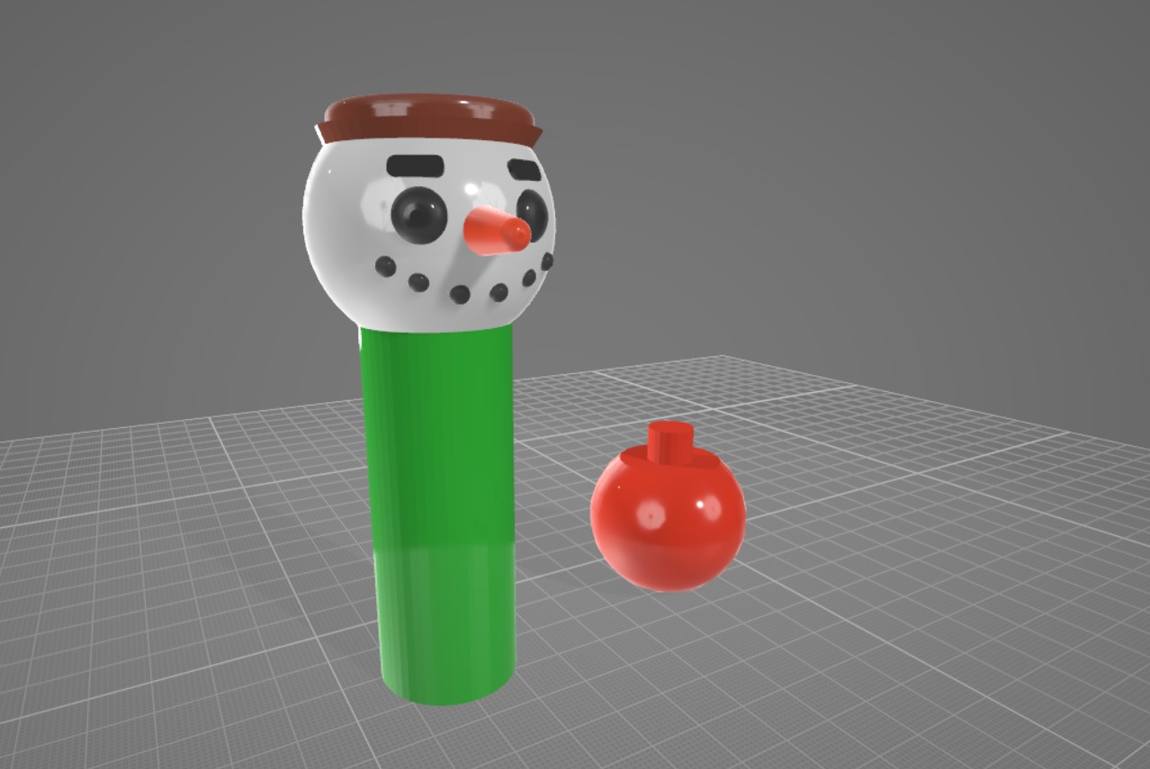 Retractable Snowman sword - Print in Place 3D print model_23