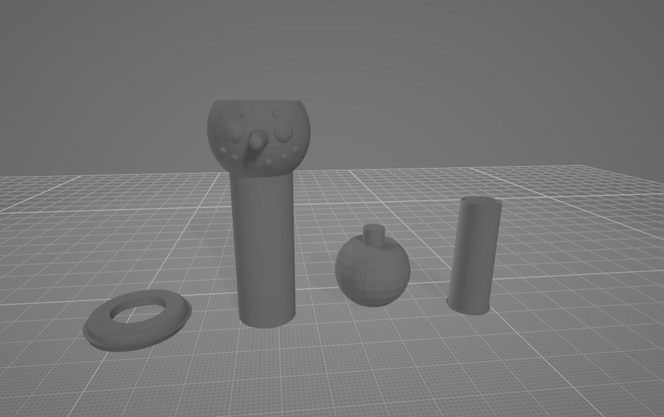 Retractable Snowman sword - Print in Place 3D print model_26