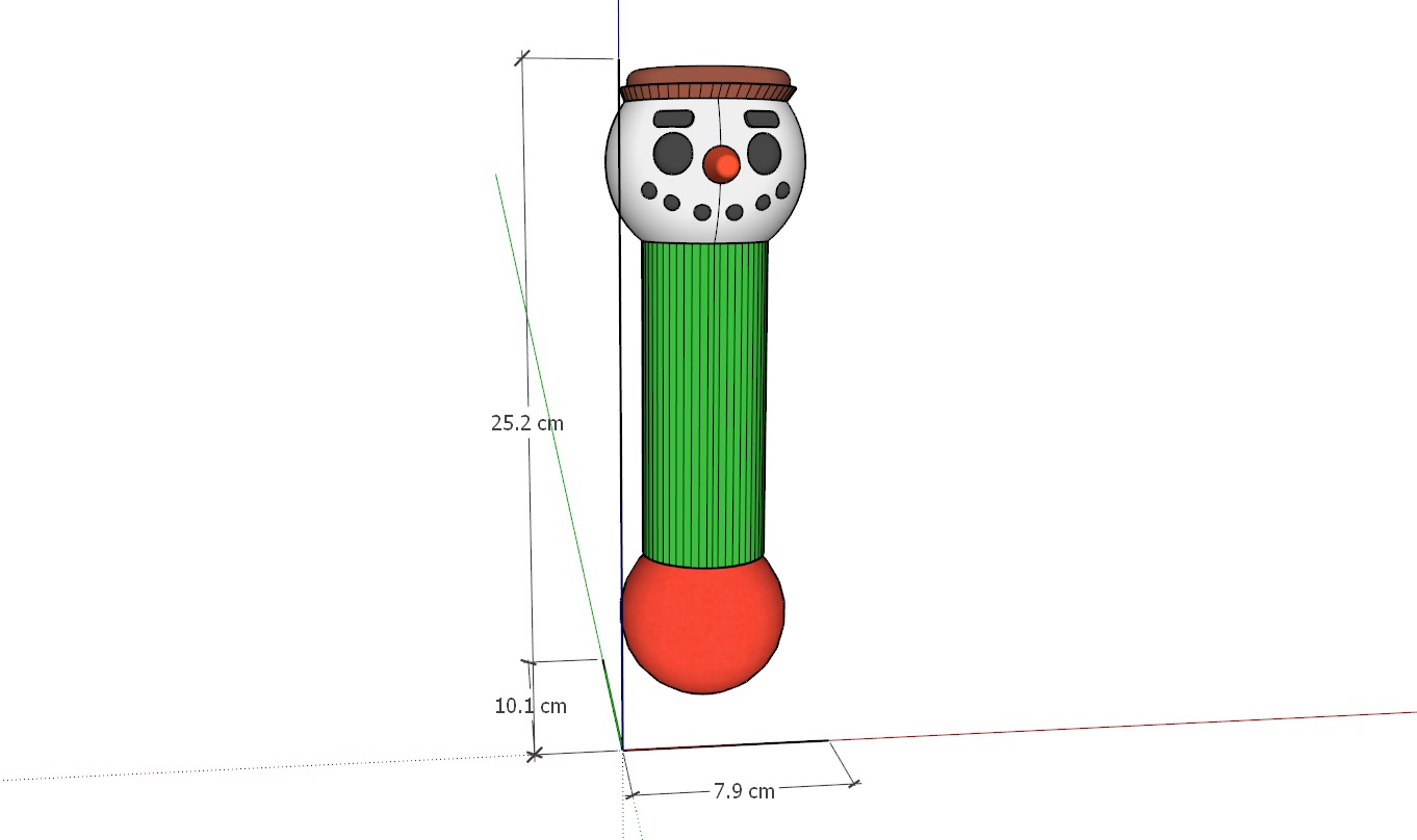 Retractable Snowman sword - Print in Place 3D print model_18