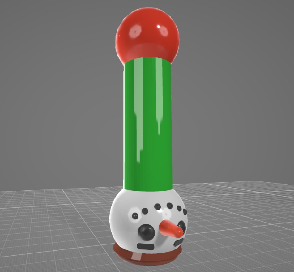 Retractable Snowman sword - Print in Place 3D print model_21