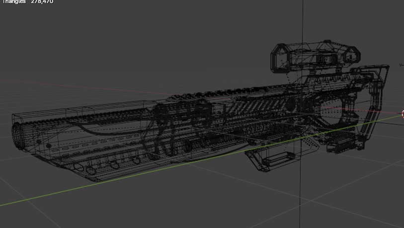 SCI-FI Sniper Rifle - Sniper Riffle Testificator Charger Low-poly 3D model_7