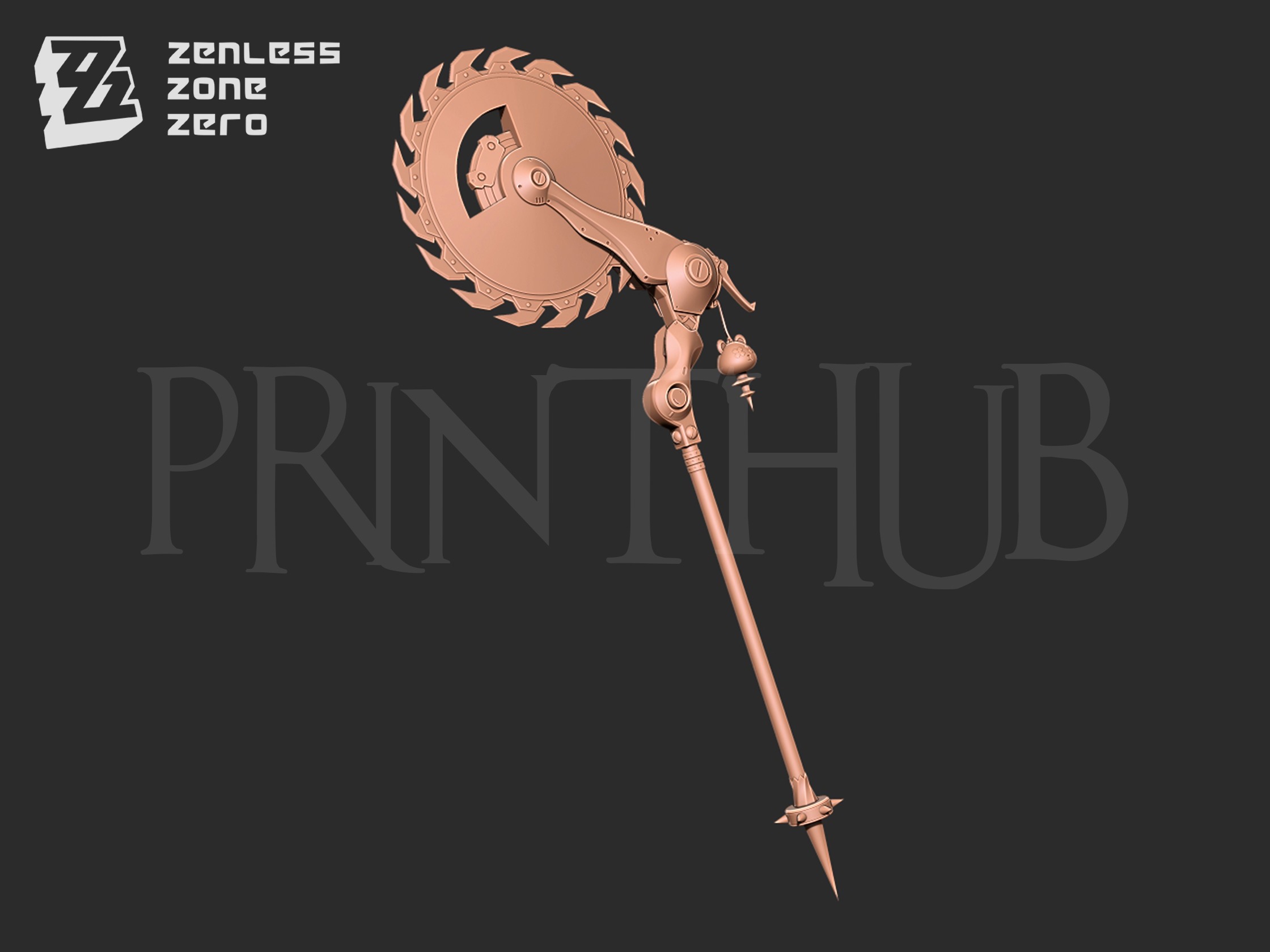 Corin Wickes - chainsaw Zen less Zone Zero cosplay 3D print model_3