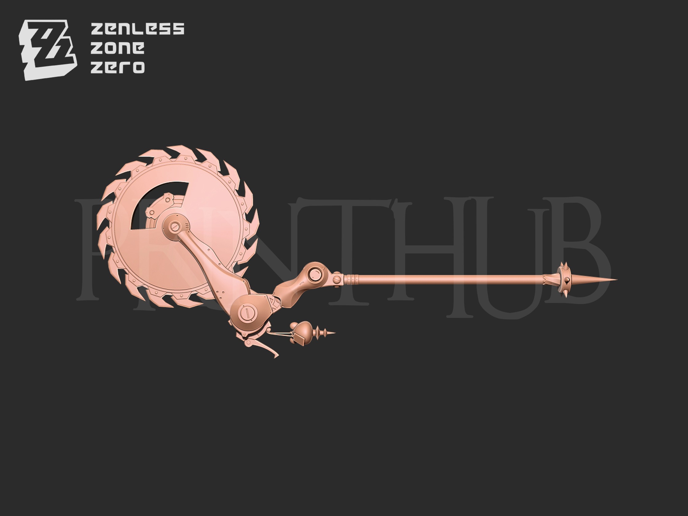 Corin Wickes - chainsaw Zen less Zone Zero cosplay 3D print model_6