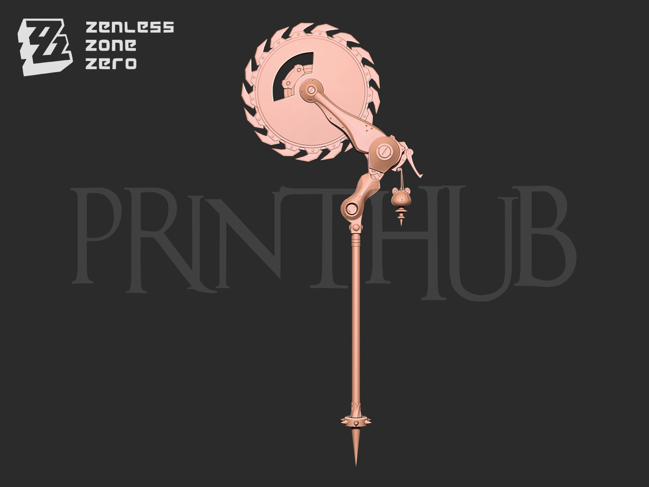 Corin Wickes - chainsaw Zen less Zone Zero cosplay 3D print model_2