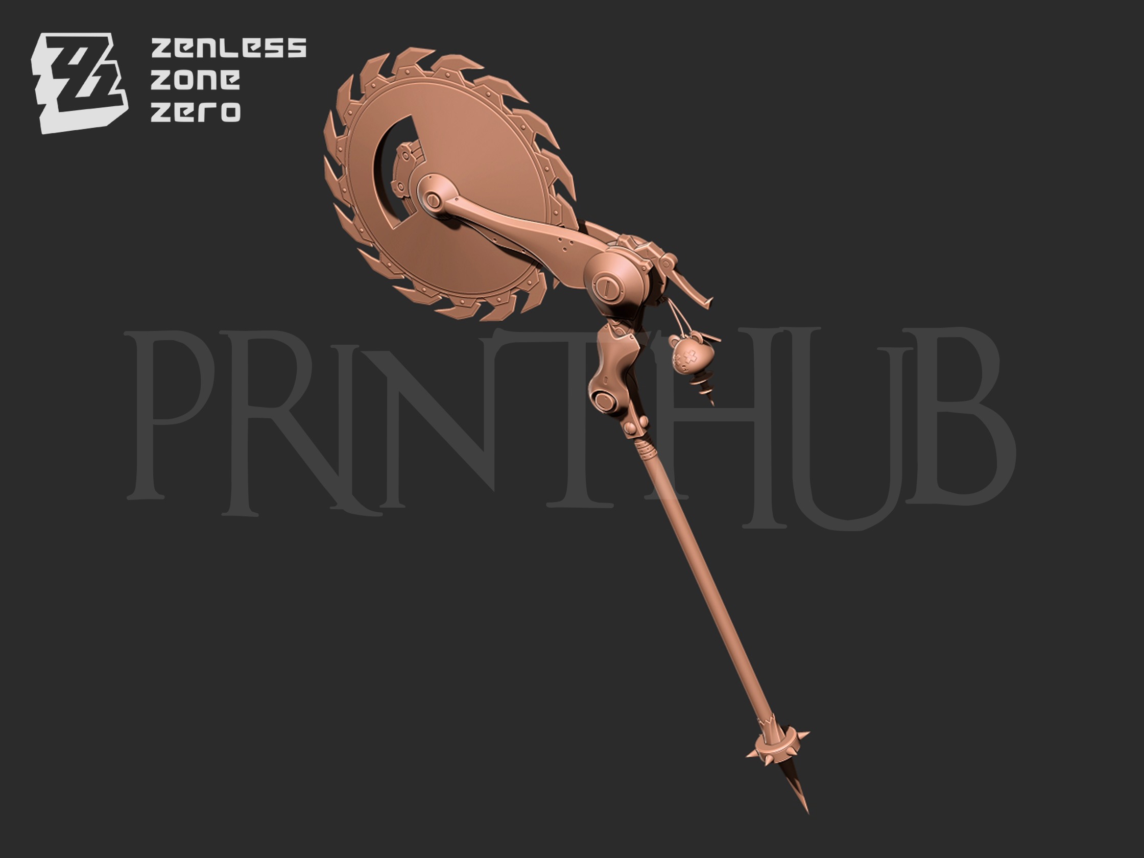 Corin Wickes - chainsaw Zen less Zone Zero cosplay 3D print model_7